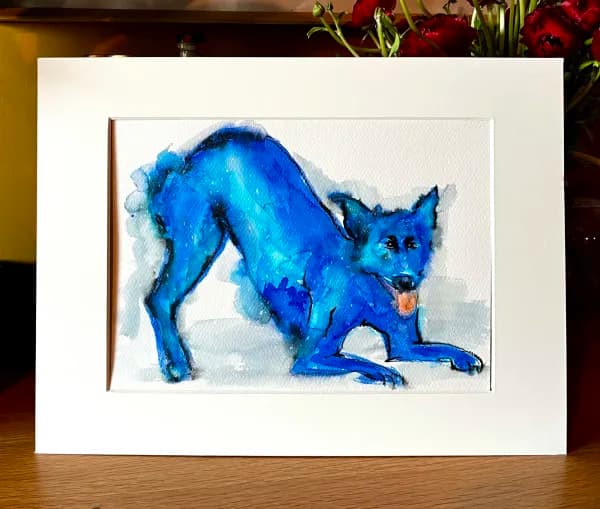 Blu · a testa in giù
